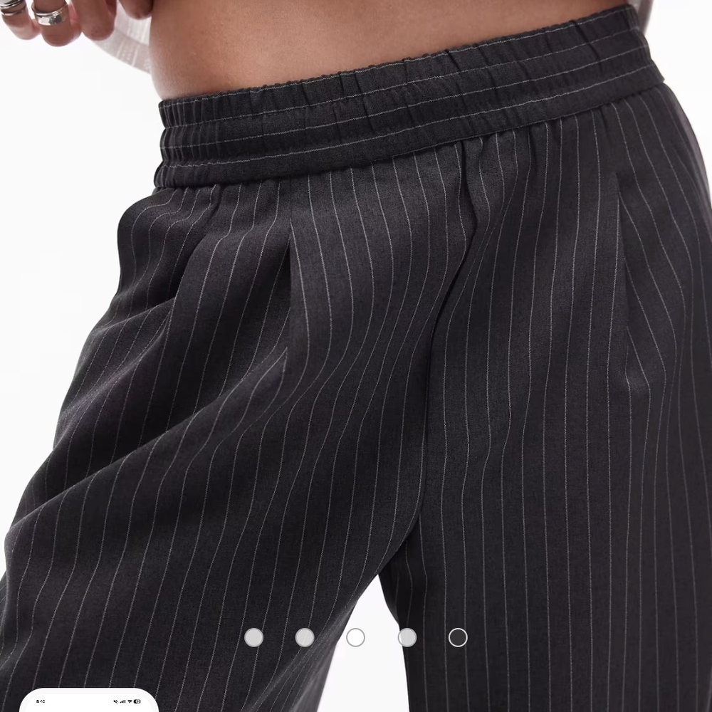 Topshop Black Pinstripe Pants